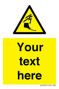 Custom warning kite flying near powerlines